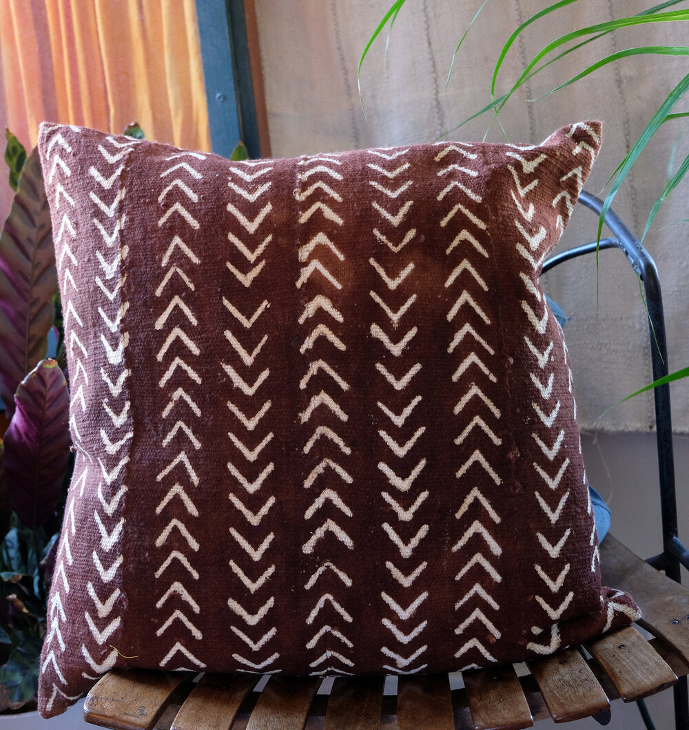 Chevrons on Dark Rust Pillowcase