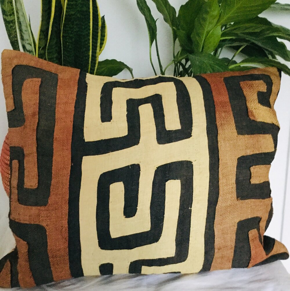 Kuba Cloth Pillowcase from The Congo #1