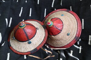 Large Fulani  Straw Hat Orange1.