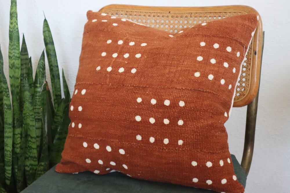 Dots on Rust Pillowcase