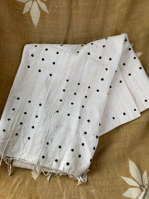 White Mudcloth Fabric Mali