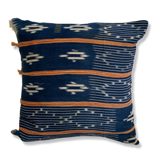 BAOULE ORANGE & BLUE PILLOWCASE