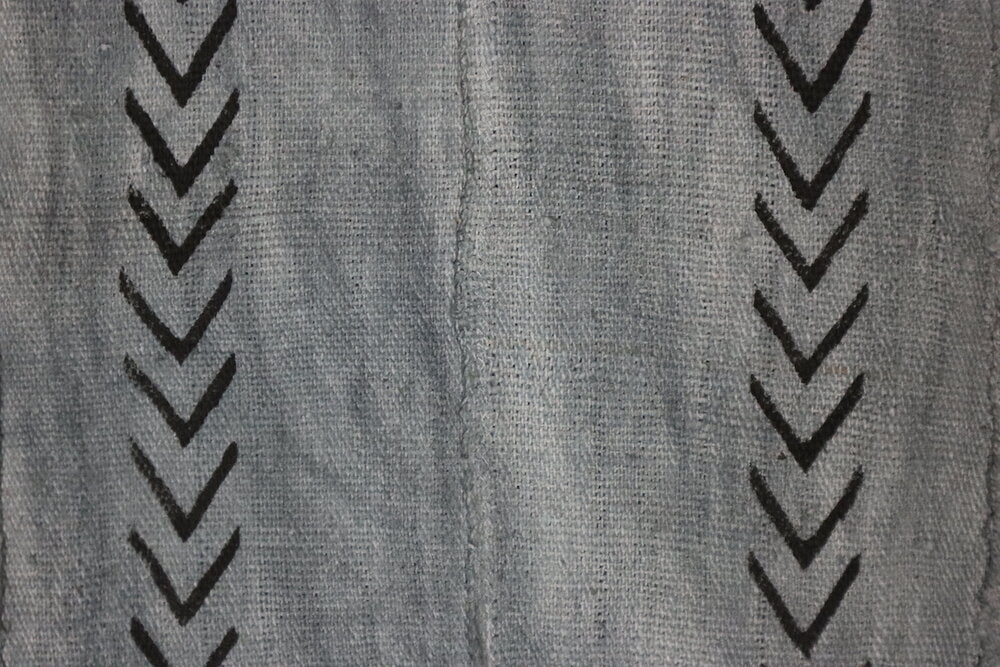 Smaller Chevrons on Grey Mudcloth