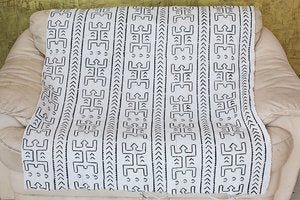 Bogolan White Mudcloth with Kanaga.