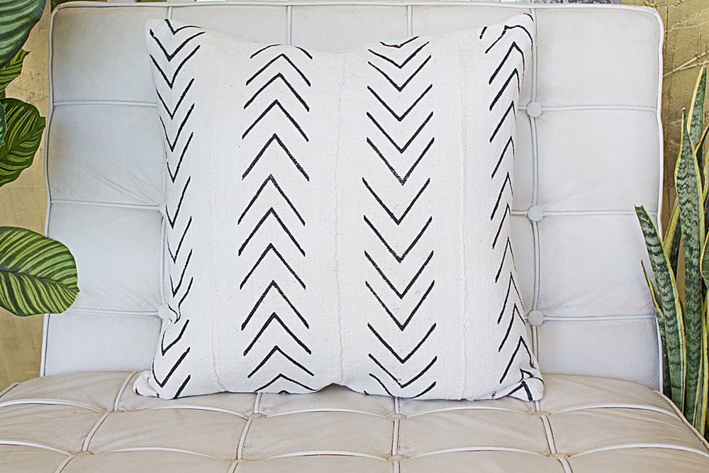 Large Chevrons on Large White Pillowcase