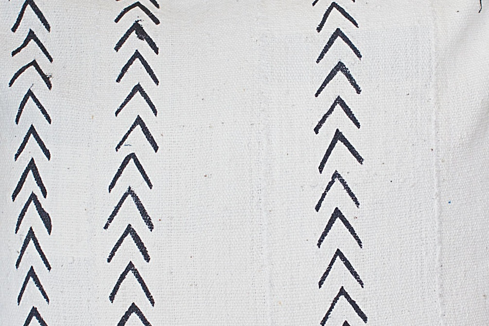 Small Chevrons on Large White Pillowcase