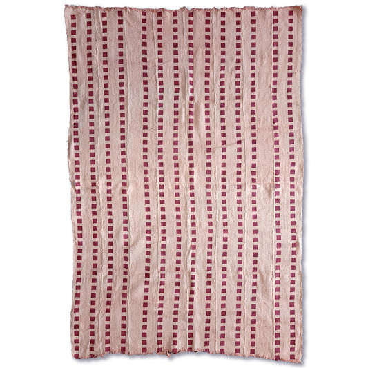 Small Brown Squares on Light Pink Mudcloth