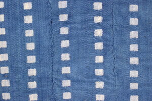 Small White Squares on Blue Mudcloth