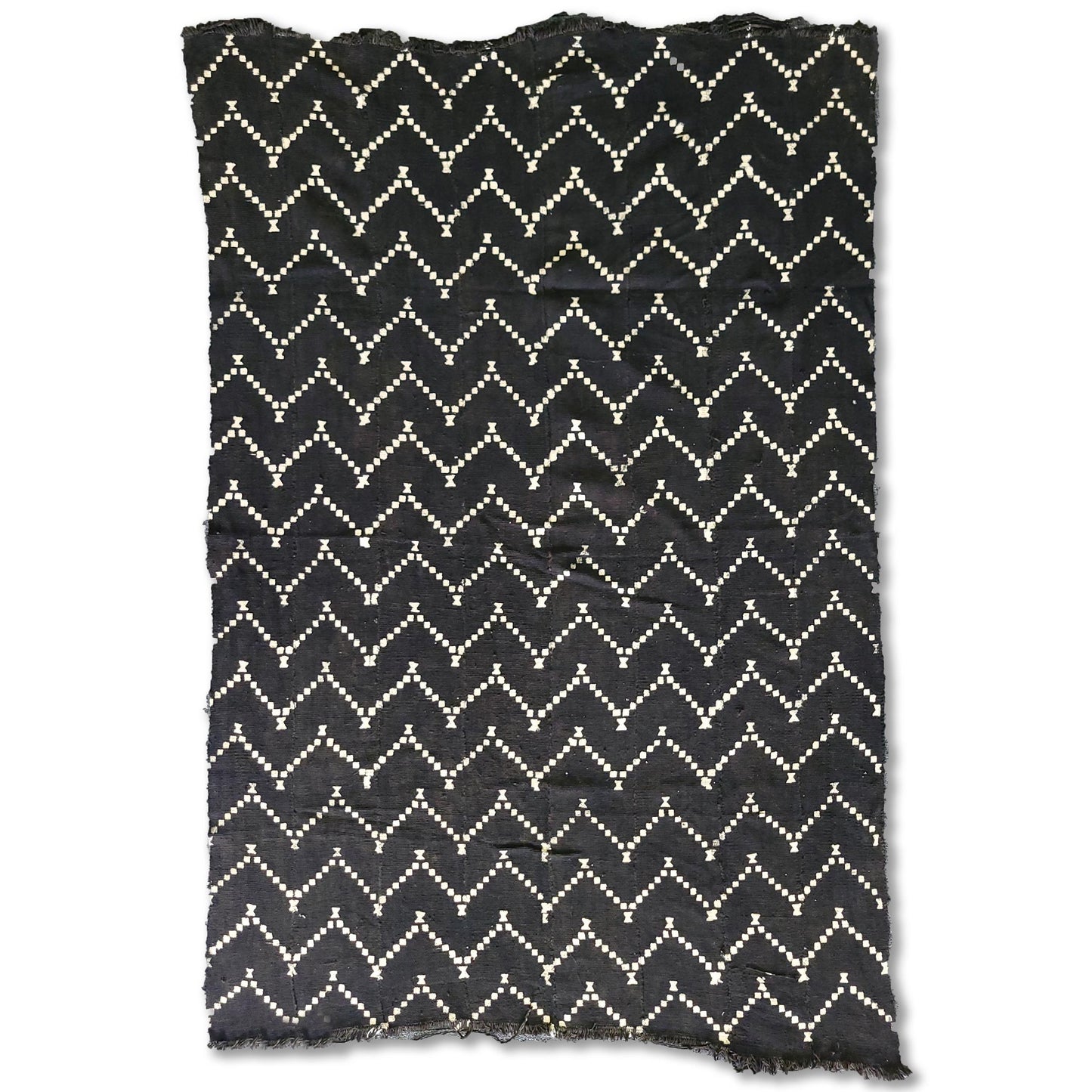 Ornate Zig-Zag on Black Mudcloth