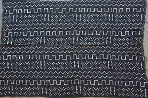 Multi-Patterned Designs on Black Mudcloth