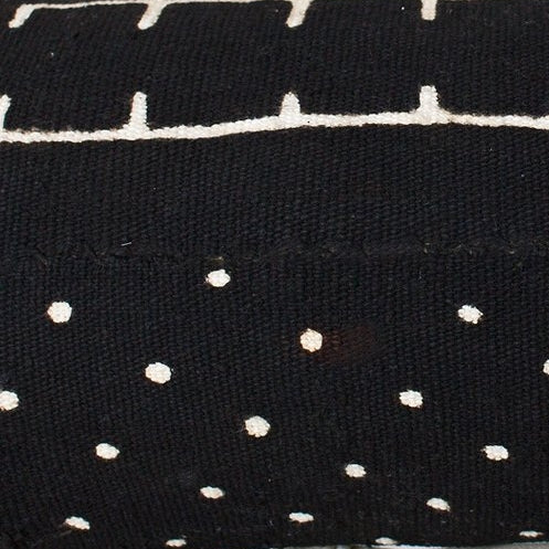 Half Ladders on Black Mali Mudcloth Pillow.