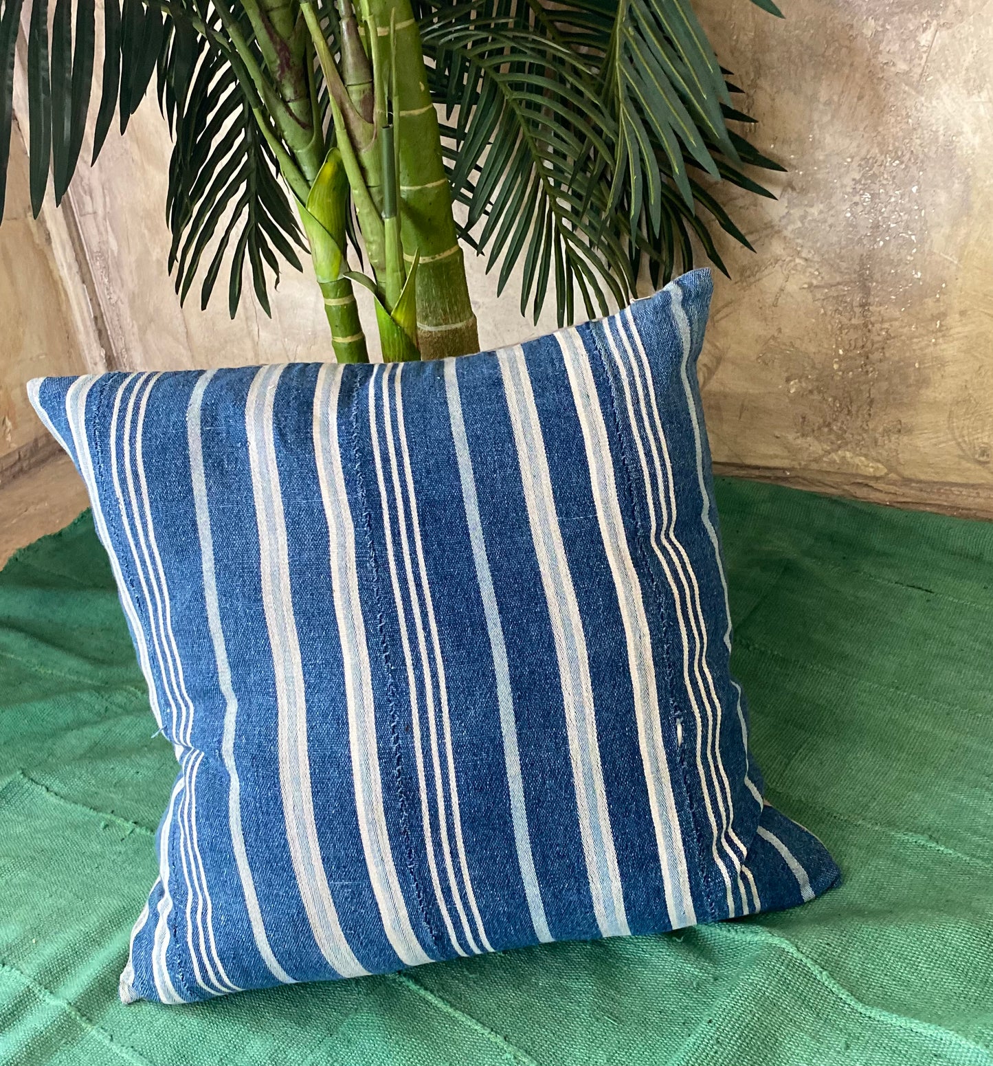 Stripes on Blue Pillowcase