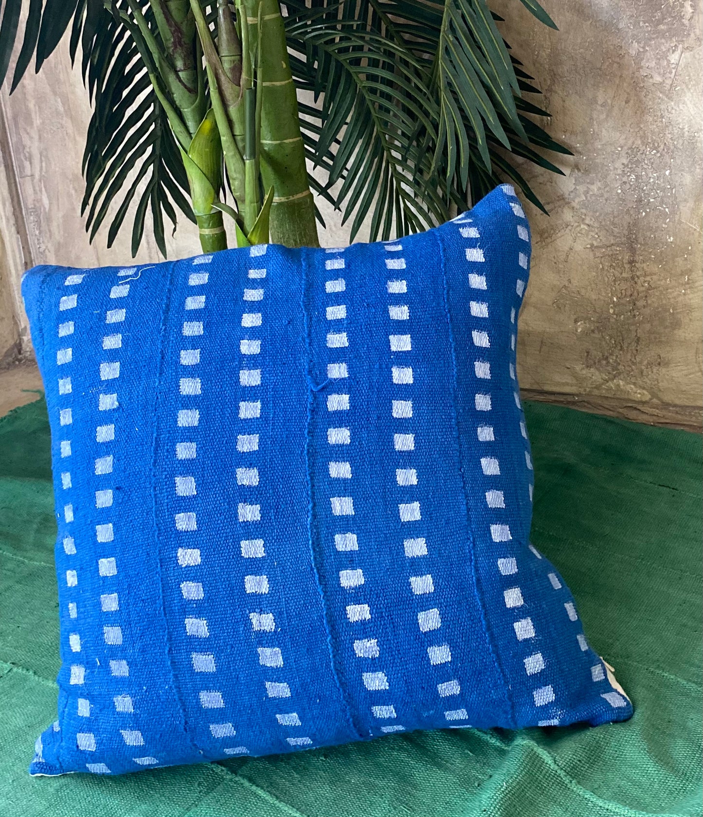 Squares on Blue Pillowcase