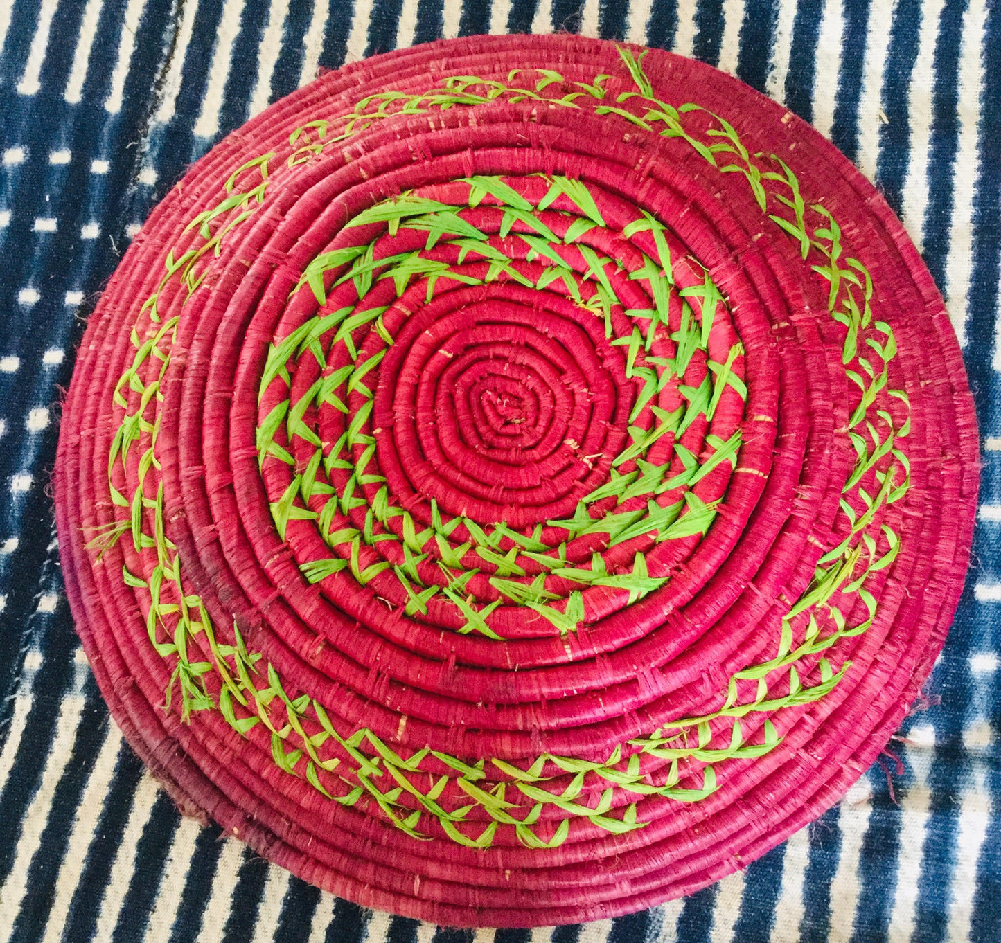 Pink and Green Senegalese Basket