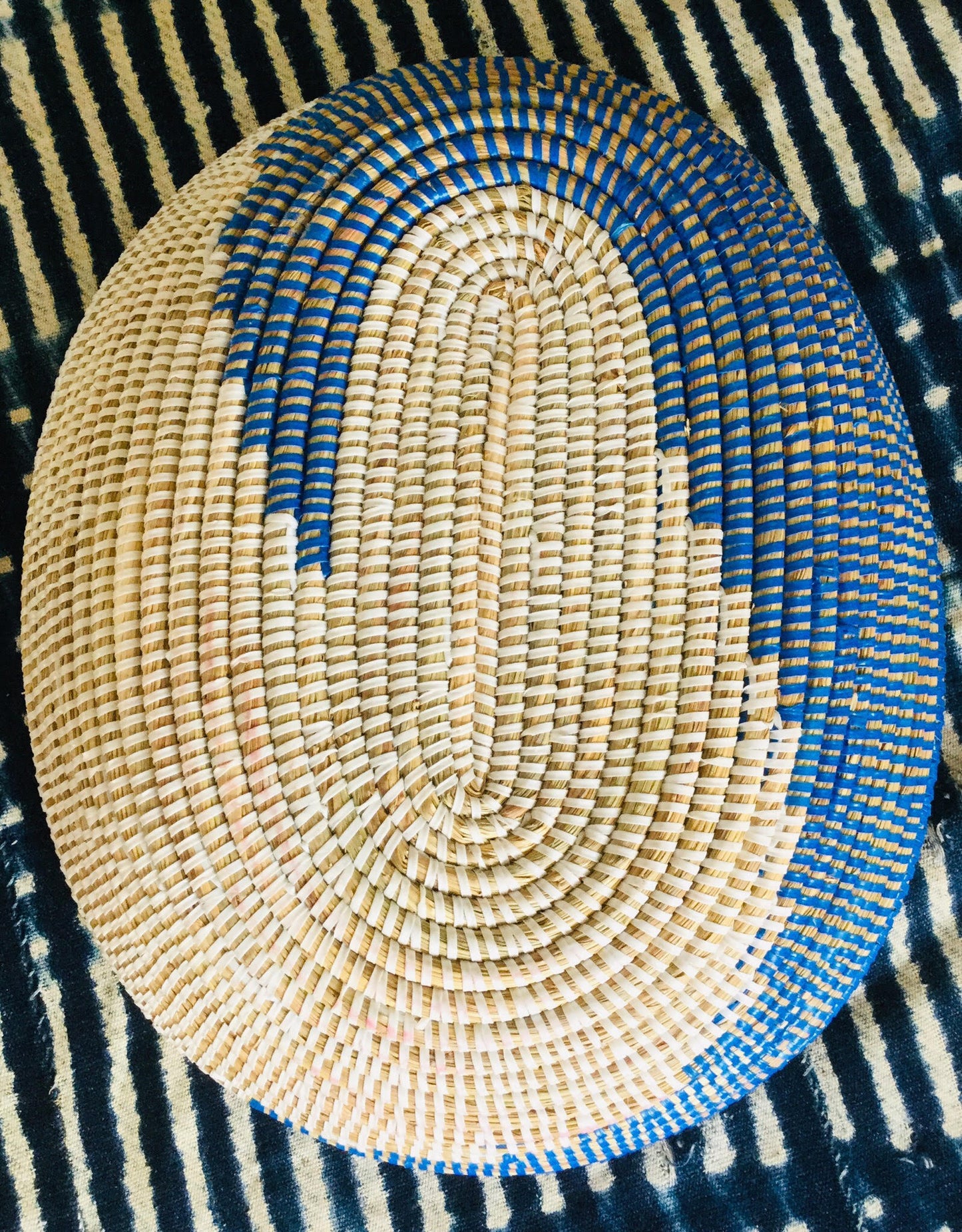 Long Blue Wave Senegalese Basket